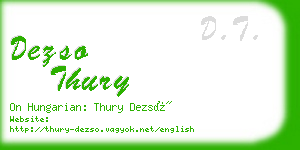 dezso thury business card